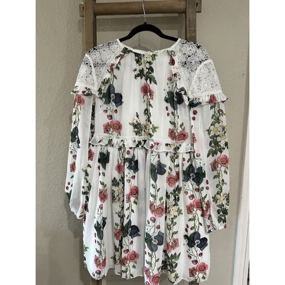 TED BAKER LONDON Maryam Oracle Long Sleeve Dress Floral Multi Size 4 $329 NEW - Picture 2 of 14